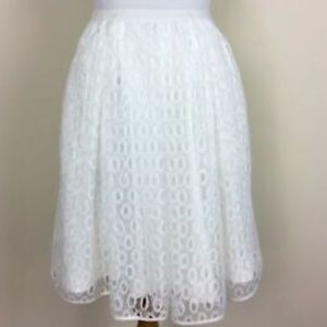 Anthropologie Maeve Lawn Party Overlay Skirt EUC